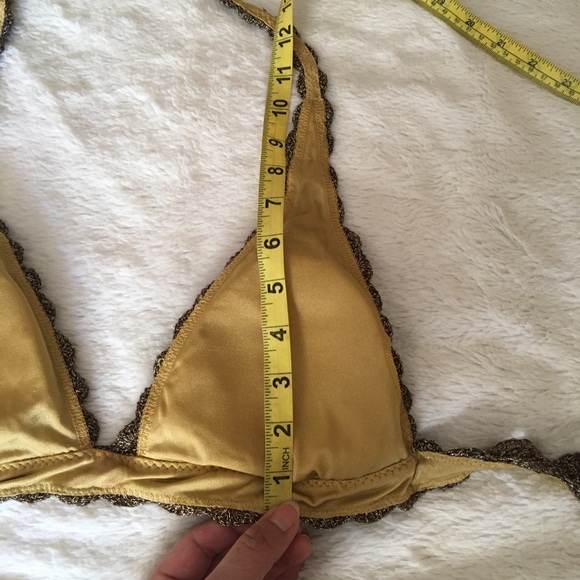 EUC Becca gold crochet halter bikini - Picture 13 of 13